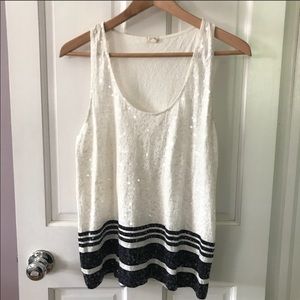 J.crew factory sequins tank top, size M